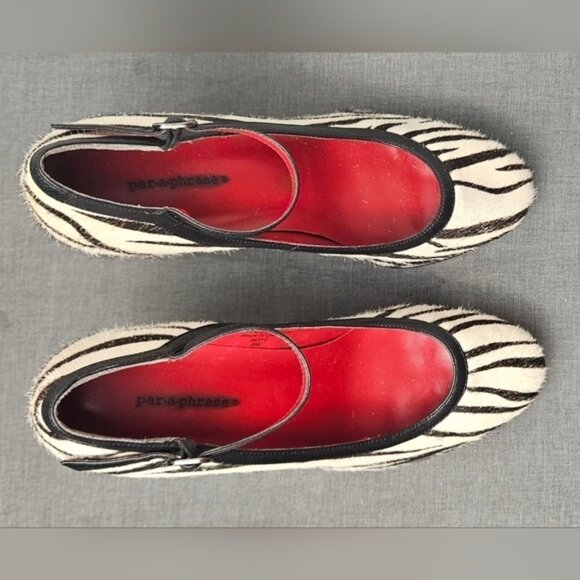 ParaPhase Faux Fur Zebra Print With Red Bottoms - Picture 7 of 11